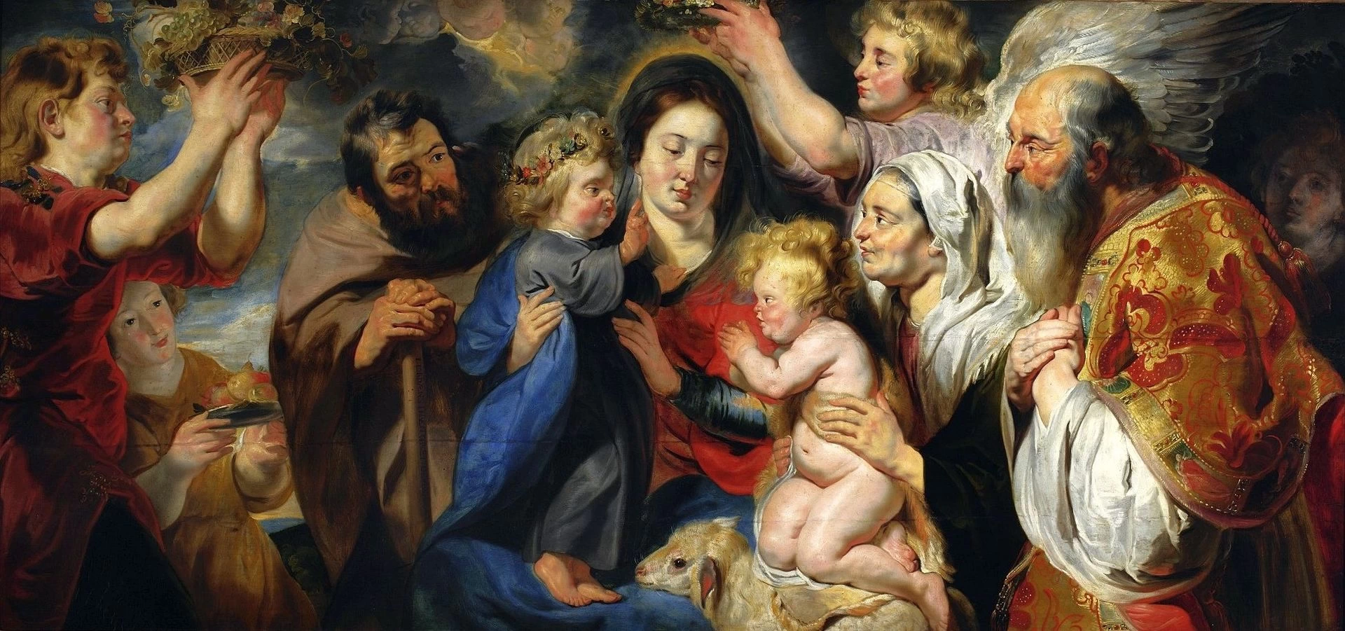 La Sacra Famiglia con San Giovanni, i suoi genitori e gli angeli - Museo Nazionale, Varsavia